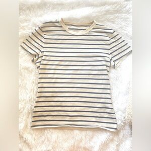 Abercrombie & Fitch Kids Striped Tee in Navy and Beige